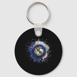 Llavero Baloncesto con bandera de Belice