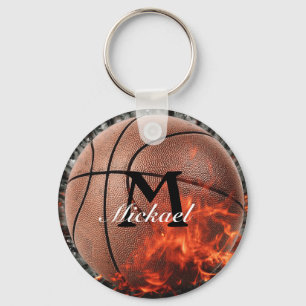 Llavero Baloncesto con llama personalizado