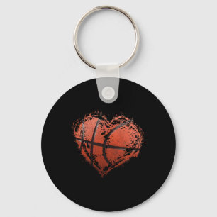 Llavero Baloncesto Corazón de baloncesto Feliz Día de San 