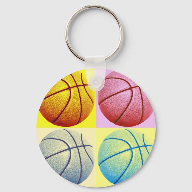 Llavero Baloncesto de arte pop (Anverso)