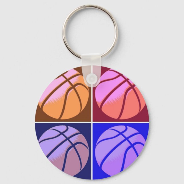 Llavero Baloncesto de arte pop (Anverso)