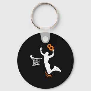 Llavero Baloncesto de Basketball de 8 años, zorro, octava 