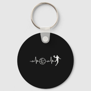 Llavero Baloncesto de Basketball Lover Heartbeat Retro Bal