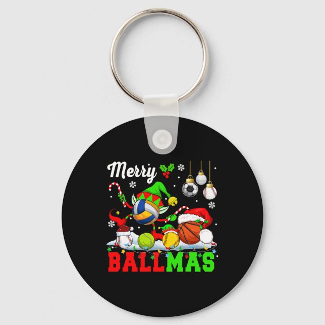 Llavero Baloncesto de Cerezo Ballmas Navidad Santa Elf (Anverso)