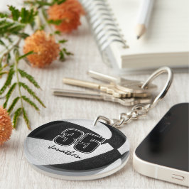 Llavero Baloncesto de los chicas masculinos en equipo blan