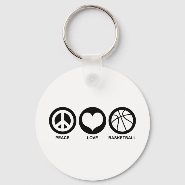 Llavero Baloncesto de Peace Love (Anverso)