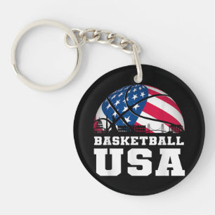 Llavero Baloncesto EEUU Apoya al equipo camiseta Bandera d