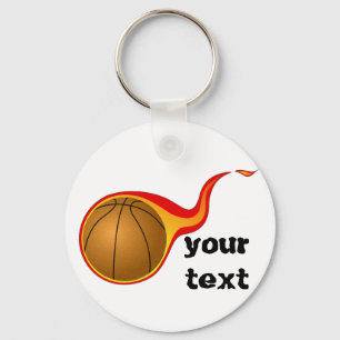 Llavero baloncesto en llamas