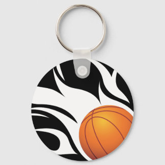 Llavero Baloncesto flamante Negro y Blanco