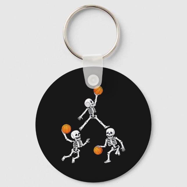 Llavero Baloncesto Halloween Skeleton Dunking Dribble Boys (Anverso)