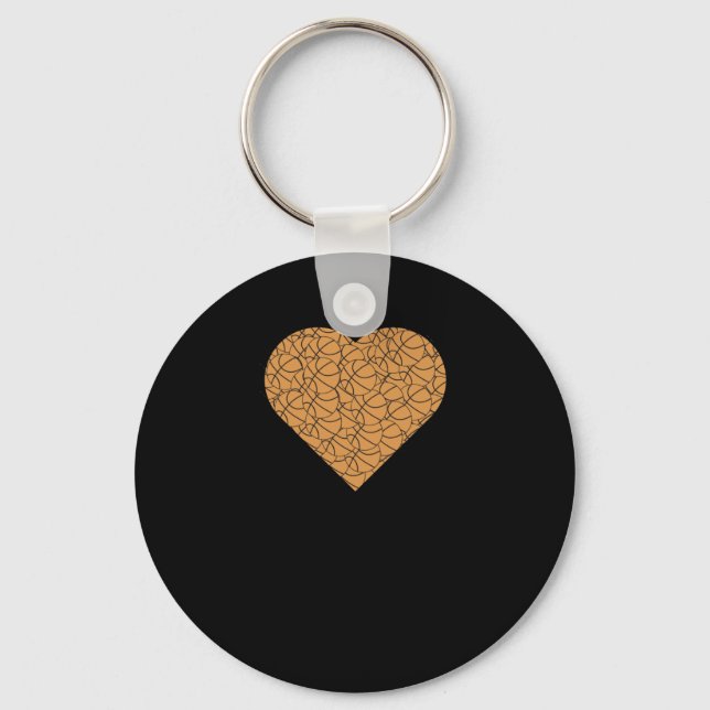 Llavero Baloncesto Heart Love Design (Anverso)