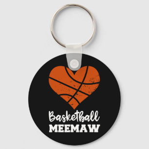 Llavero Baloncesto Meemaw Fun Baloncesto Heart Grandma Mee