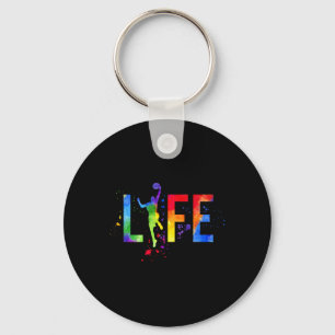 Llavero Baloncesto Mens Ball es el color agua de la vida B