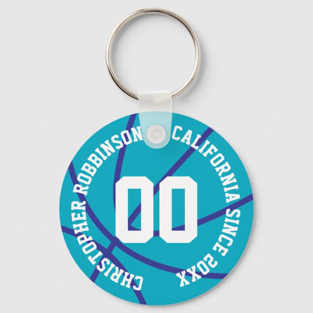 Llavero Baloncesto moderno personalizado  (Anverso)