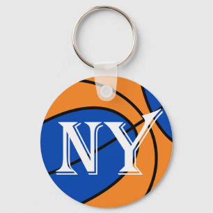 Llavero baloncesto naranja azul nueva york
