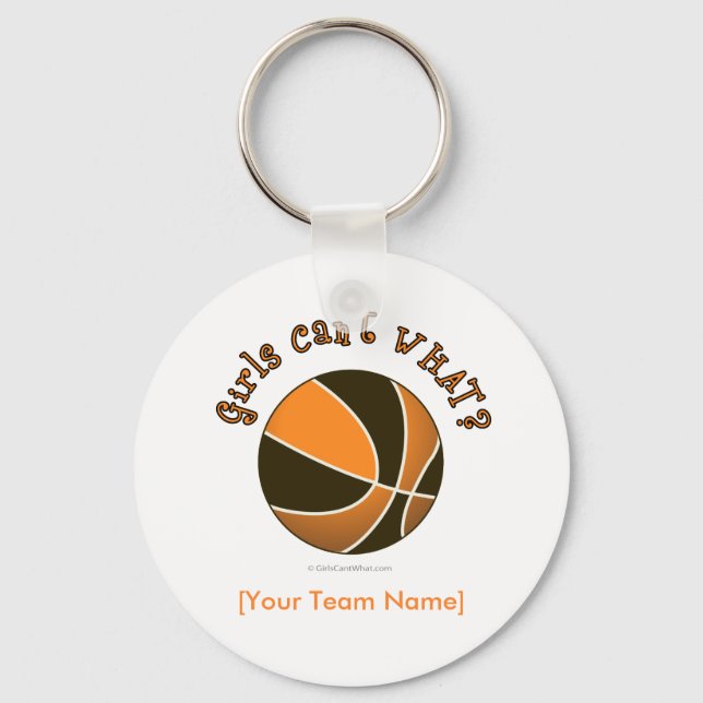 Llavero Baloncesto - Negro/Naranja (Anverso)