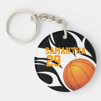 Llavero Baloncesto negro y blanco en el Personalizable