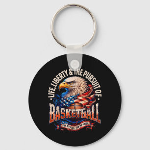 Llavero Baloncesto Orgulloso Retro Águila Bandera American