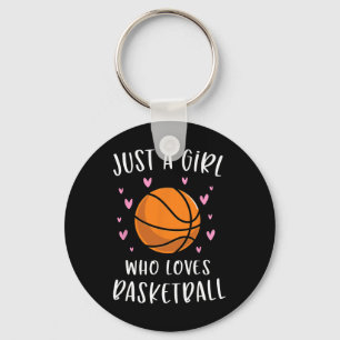 Llavero Baloncesto Para Chicas Sólo Un Chica Que Ama El Bá