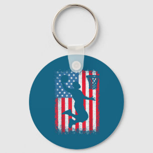 Llavero Baloncesto Patriótico Americano Bandera De EEUU 4