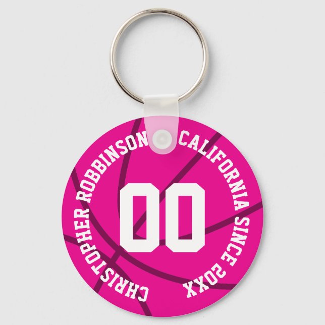 Llavero Baloncesto personalizado moderno (Anverso)
