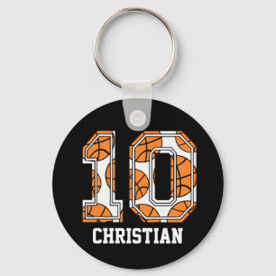 Llavero Baloncesto personalizado número 10