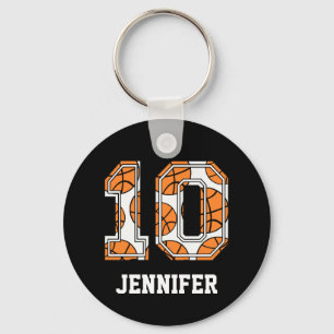 Llavero Baloncesto personalizado número 10