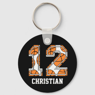 Llavero Baloncesto personalizado número 12