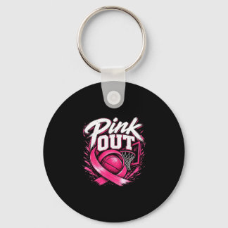 Llavero Baloncesto rosa de concienciación sobre el cáncer