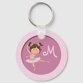 Llavero Baloncesto rosa lindo 1 Personalizado Monograma