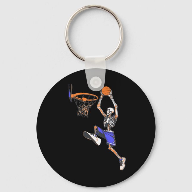 Llavero Baloncesto Slam Dunk Skeleton Halloween (Anverso)