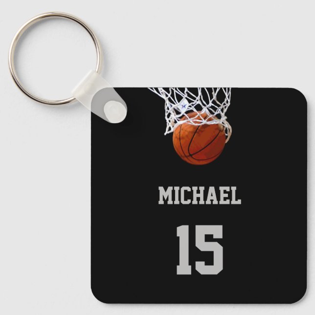 Llavero Baloncesto Tu Nombre (Anverso)