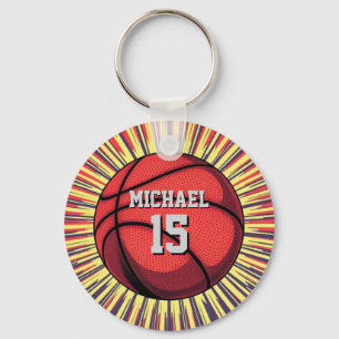 Llavero Baloncesto Tu Nombre Pop Art