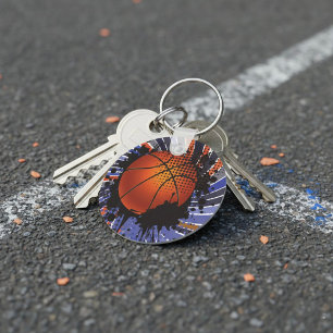 Llavero Baloncesto Urbano Abstracto Grunge Retro Deportes
