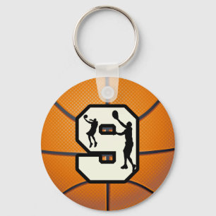 Llavero Baloncesto y jugador del número 9