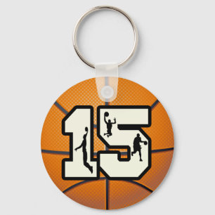 Llavero Baloncesto y jugadores del número 15