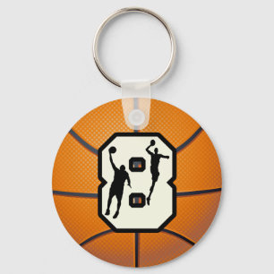 Llavero Baloncesto y jugadores del número 8