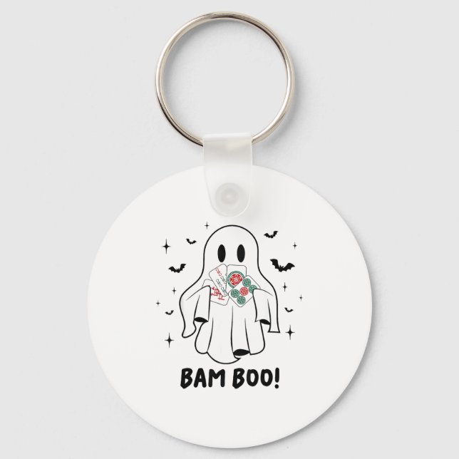 Llavero Bam Boo Halloween Ghost Mahjong Funny Costume Game (Anverso)