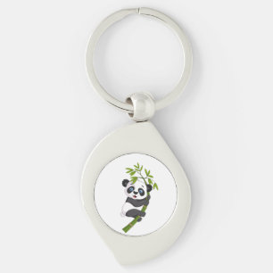 Llavero Bamboo Buddy Feliz Panda Pequeño Columpiándose en 