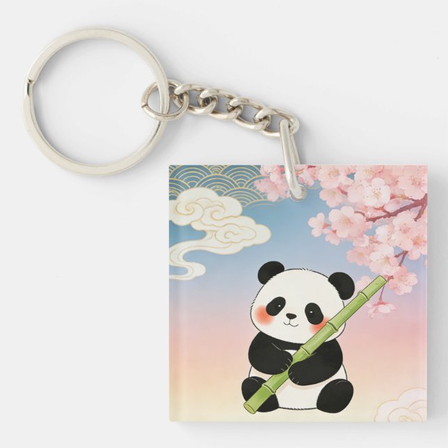 Llavero Bamboo & Cherry Panda Keychain (Frente)