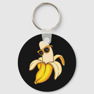 Llavero Banana amarillo largo gigante con gafas de sol de