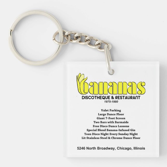 Llavero Bananas Discotheque and Restaurant, Chicago, IL (Frente)