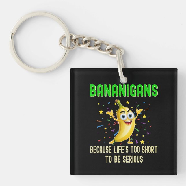 Llavero Bananiganes, motivacionales, regalo Bananero posit (Frente)