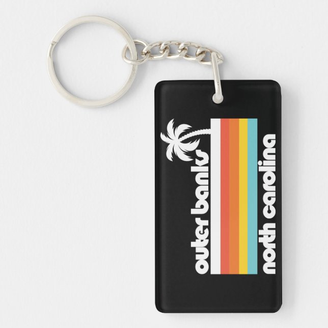 Llavero Bancos Exteriores de Carolina del Norte (Frente)