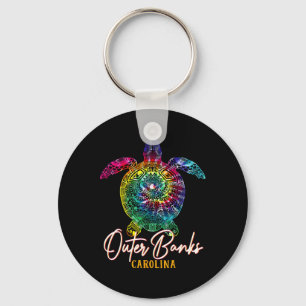 Llavero Bancos Exteriores Tye Dye Sea Turtle Carolina Fami