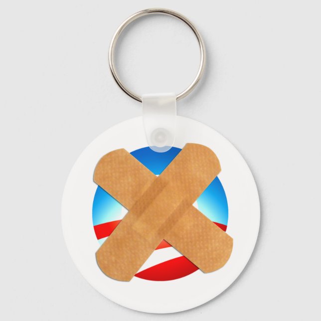 Llavero Band-aid No to Obamascare (Anverso)