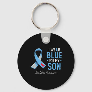 Llavero Banda azul uso azul gris para mi hijo diabetes a