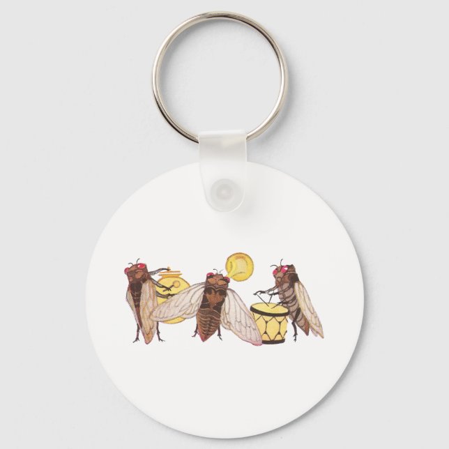 Llavero Banda Cicada con Gong, Trumpet y Drum (Anverso)