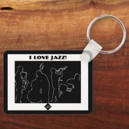 Llavero Banda de jazz Me encanta el jazz