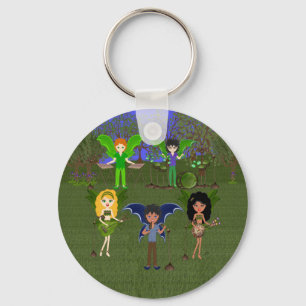 Llavero Banda musical de la Faerie en el campo encantador